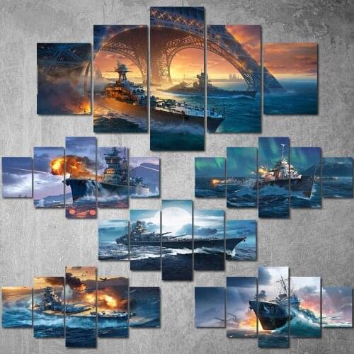 Canvas Paintings on The Wall Art Soviet Destroyers Posters and Prints Modern Wall Pictures for Living Room No Frame