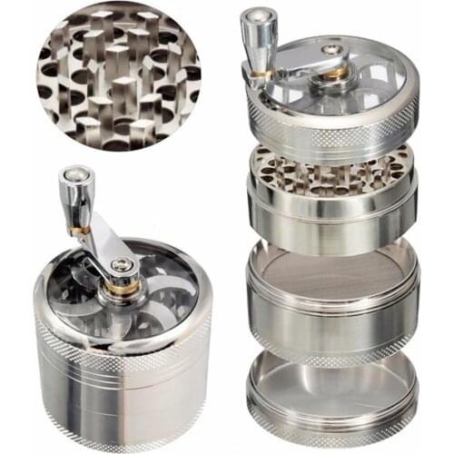 63mm Cigarette Grinder Zinc Alloy Metal Tobacco Herb Grinder Manual