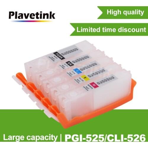 Plavetink PGI-525 CLI-526 XL Cartridge For Canon PGI 525 CLI 526XL Printer Cartridges Work For Canon PIXMA IP4850 IP4950 Printer