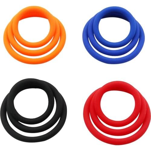 3Pcs Penis Rings Cock Rings Penis Sleeve Penis Trainer Delay Ejaculation High Elasticity Time Lasting Sex Toys for Men