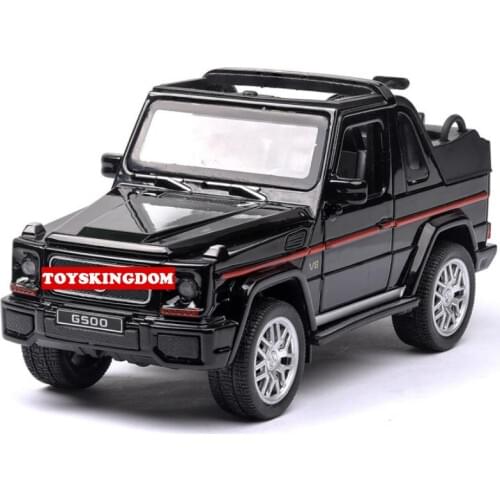 Hot scale 1:32 wheels diecast suv car benz G500 convertible metal model with light sound pull back vehicle alloy toys collection