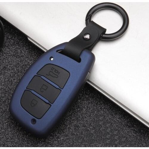 ABS Carbon fiber+Silicone Car Key Case Cover For Hyundai Creta I10 I20 Tucson Elantra Santa Fe 2016 2017 2018 Shell Accessories