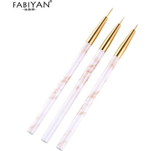 Marble Pattern 7/9/11mm Nail Art Thin Liner Manicure Tools Drawing Painting Flower Brushes Pen UV Gel Stripes Lines Decoration