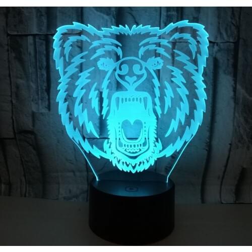 New Bear Colorful 3d Desk Lamp Touch Control Gift Colorful 3d Night Lamp 3d Atmosphere Table Lamps For Living Room