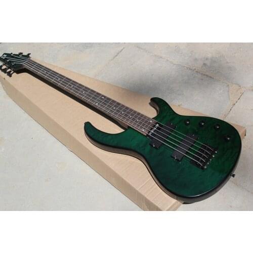 2019 New + Factory + Modulus 5 string Bass Quantum 5 Strings Electric Bass Guitar green Quilted Finish free shipping bass