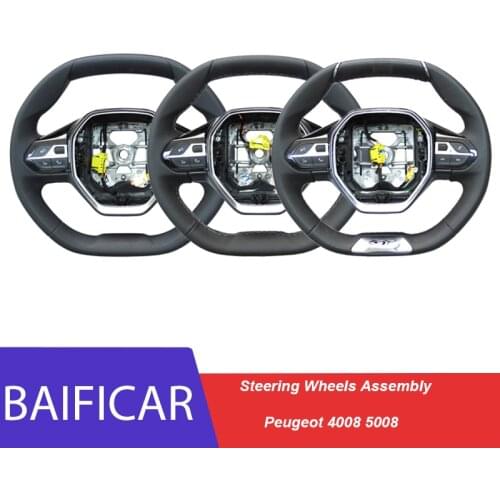 Baificar Brand New Leather GT Multifunction Steering Wheels With Button Assembly For Peugeot 4008 5008