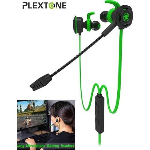 Plextone G30 Gaming In-ear Earphones with Microphone Stereo Bass Earbuds for Mobile Phone PS4 Computer and Notebook elari
