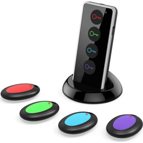 4 in 1 key finder wireless remote control key locator with torch function for keys/ wallet/ remote controller finding anti lost