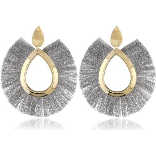 SUMENG 2020 New Bohemian Jewelry Big Tassel Drop Earrings For Women Female Fringe Handmade Brincos Statement Fashion Earring