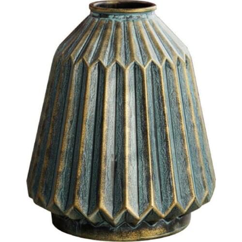 Hand Blown Glass Vase Antique Distressed Hydroponic Flower Pot Flower Arrangement Decoration Retro Ornaments Lucky Antique