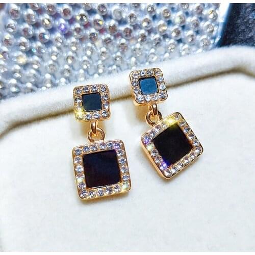 Gorgeous Round Star Heart Drop Earrings for Women Bridal Full Rhinestone Earring Female pendientes Wedding Party Jewelry Gift