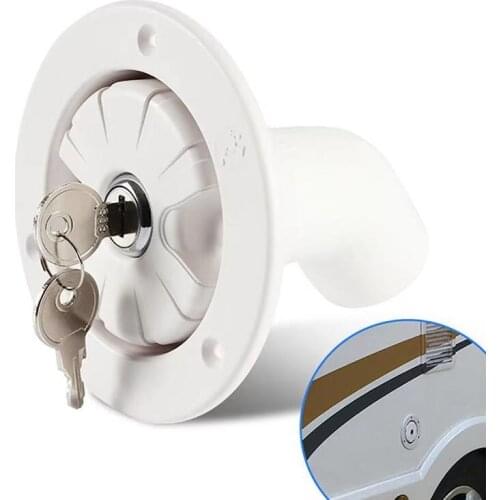 1pcs RV Accessories Gravity Fresh Water Fill Hatch Inlet Filter Lockable For RV Boat Camper Trailer White Caravan Accessories
