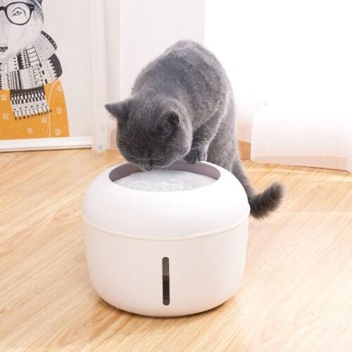 2.5L Pet Dog Cat Water Fountain Electric Automatic Water Feeder Dispenser Container LED Water Level Display For Dogs Cats Drink