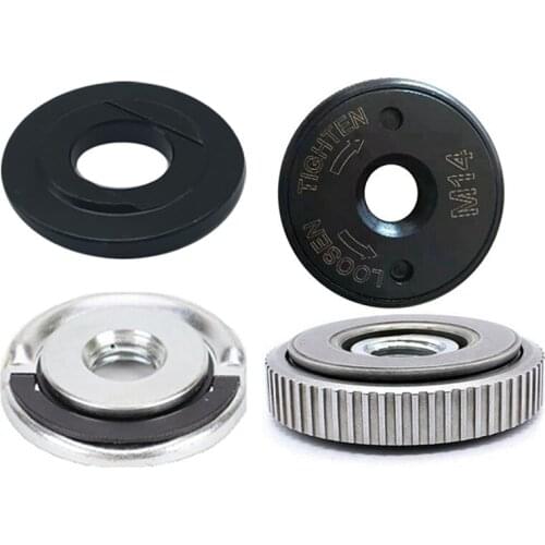 4Pcs Angle Grinder M14 Thread Inner Outer Flange Nut Set Tool Quick Release Nut Power Replacement Part for Makita