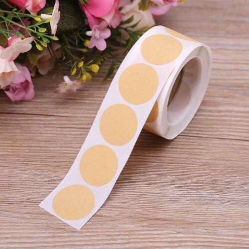 4X7B 500pcs Vintage Blank Kraft Paper Label Circle Handmade Sealing Sticker For Gift Packaging Tags DIY