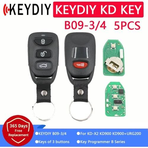 5pcs KEYDIY KD B09-3/4 Car Key for Kia/Hyundai Style KD900/KD MINI/URG200/KD-X2 Key Programmer B Series Remote