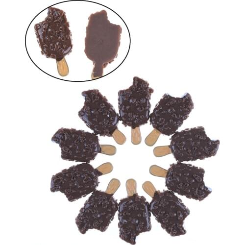 5pcs/lot Dolls Miniature Pretend Toy Mini Ice Cream Bar Resin DIY Crunchy Ice-lolly Simulation Food For Dolls Accessories