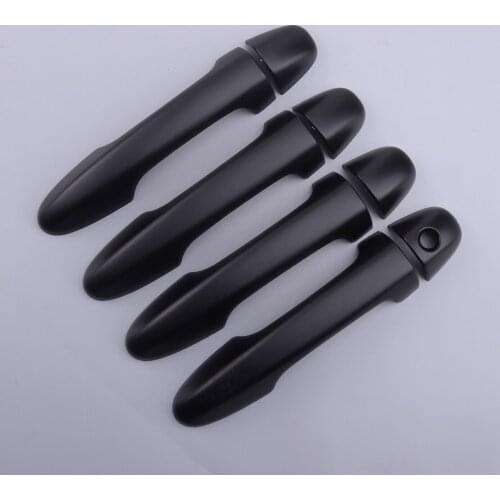 8Pcs Cool Black ABS Car Side Door Handle Cover Trim Decoration Decor Fit for Toyota Tacoma 2016 2017 2018 2019 2020