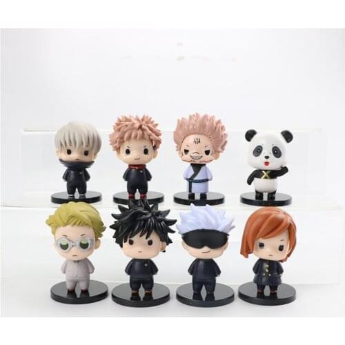 8pcs/set NEW Anime jujutsu kaisen Action Figure Toys Cartoon Gojo Satoru Yuji Itadori Kugisaki Nobara Dolls