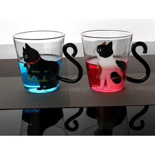 Aprince Creative Zakka Japanese Breakfast Milk Glass Mug Lovely Couple Cups Heat Resistant High Temperature Water Cup