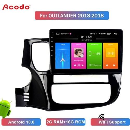 ACODO 2+16G Android 10.0 Car Radio Multimedia Player For Mitsubishi New Outlander 2013-2018 Navigation GPS 2 din