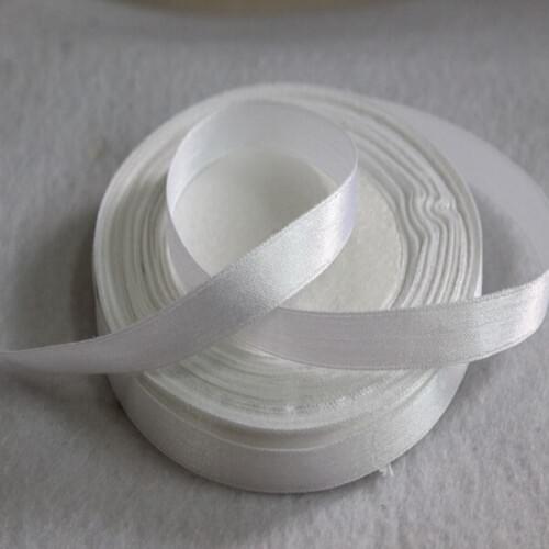 White 3/8" 10mm Wedding Craft Satin Ribbon Sold Per Packet Of 1 Roll(25 Yards) DIY Decorations Accessory Wedding Decoration