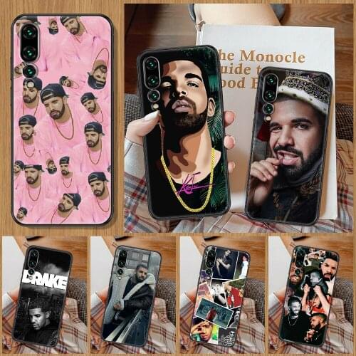 Rapper Aubrey Drake Graham Phone Case For Huawei P Mate P10 P20 P30 P40 10 20 Smart Z Pro Lite black soft cover painting coque