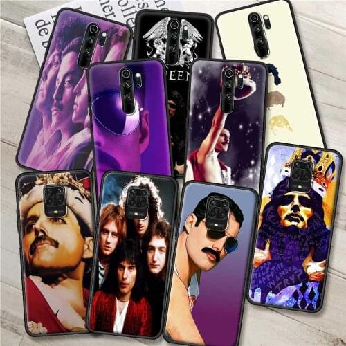 Phone case For Xiaomi Redmi Note 9S 9 9T 8 7 10 Pro 8T K40 9C 9A 9Power 10Pro Max Shell Bumper Freddie Mercury Queen band