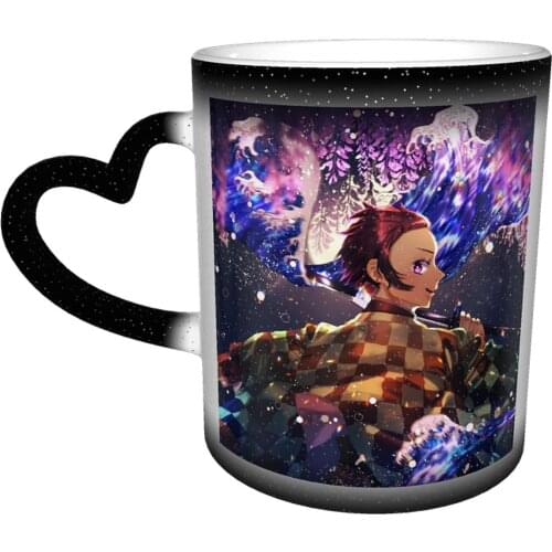 Demon Slayerstarry sky DIY Ceramic mug Large Capacity Mugs Drinkware Coffee Tea Cups Novelty Gifts milk cup