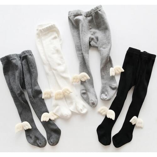 Toddler Baby Kids Soft Cotton Angel Wings Pantyhose Tights Hosiery Warm Stockings Children Girl Tights