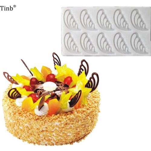 DIY Angel Wings Shape Silicone Baking Molds Chocolate Mold Bakeware Birthday Cake Decorating Tools Baking Pastry Mould Stencil