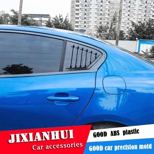 For FORD Focus 2019-2020 Sedan ABS Rear Door Window shades Louver Frame Window Sill Molding Cover Sticker Trim