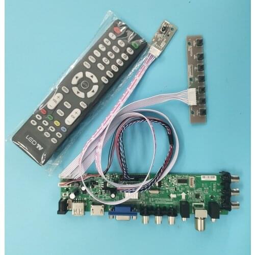 Kit For LP171WU7-TLB1 VGA AV LEDDVB-T DVB-T2 1920X1200 TV remote LVDS USB HDMI WLED 40pin Signal controller board digital 17.1"