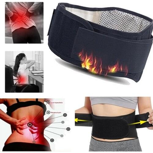 Adjustable Tourmaline Self Heating Magnetic Therapy Back Waist Brace Support Belt Band Lumbar Brace Massage Band Health Care