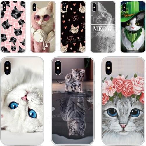 Cute Cat Soft TPU Mobile Phone Case For OnePlus 8 Pro 5G OnePlus8 Fundas For OnePlus One 6 7 7T Pro Capa Silicone Back Cover