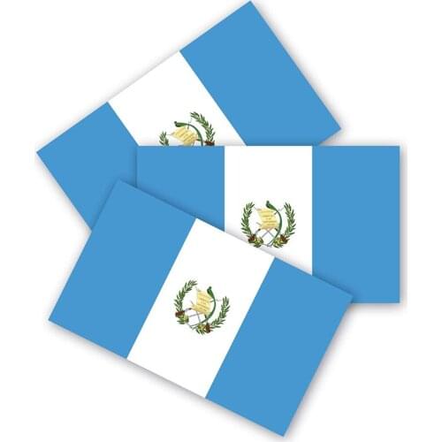 Guatemala Flag Bumper Stickers 3 Packs Are Made of Durable Waterproof Material,motorcycle Helmet Trunk Truck Decals