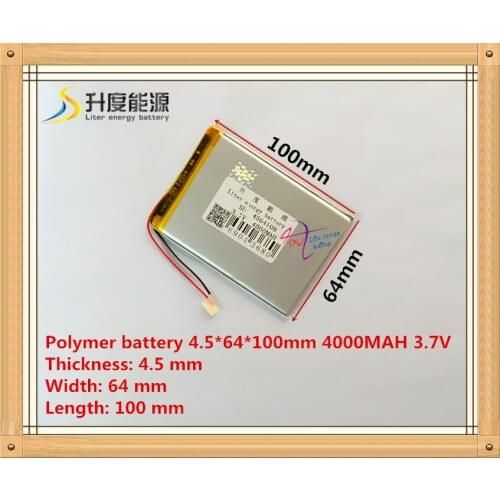 Tablet battery polymer lithium battery 4564100 3.7V 4000mah mobile power xunlida
