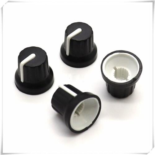 10 Pieces Plastic Flower Shaft Knob Diameter 16mm Height 14.5mm Potentiometer Encoder Knob Gear Shaped Inner Hole 6mm