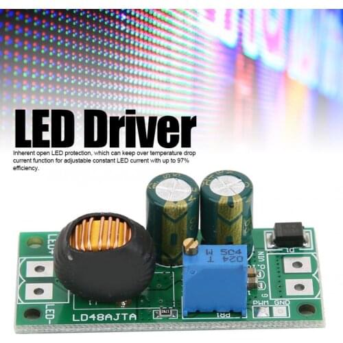 LD48AJTA 72W DC 6-50V 1-3A LED Driver Module PWM Controller Constant Current Regulator Step Down Converter without terminal