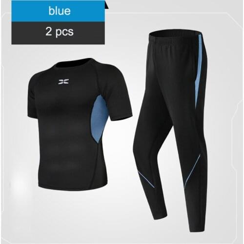 Casual Men Jogging New Hooded Coat Sports Set Fitness Trousers Running Sports Wear Outdoor Jumpsuit Running Gym Set 2 Pieces