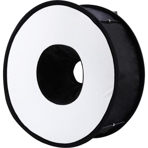 45cm Foldable Ring Speedlite Flash Diffuser Macro Shoot Round Softbox for Canon Nikon Sony Pentax Godox Speedlight