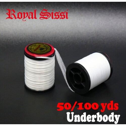 Royal Sissi 2 spools fly tying stretch underbody thread 600D &300D fly tying thread for scud body shape nylon fly tying material