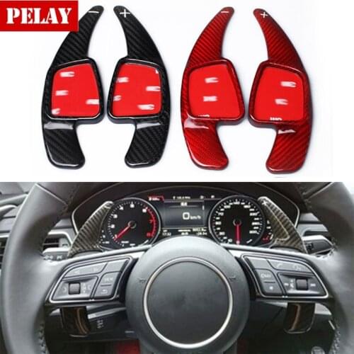For Audi Carbon Fiber Steering Wheel Shift Gear Paddle Extension A3 A5 S3 S4 Q2 Q5 TT A4L Q7 TTS Shifter Decoration