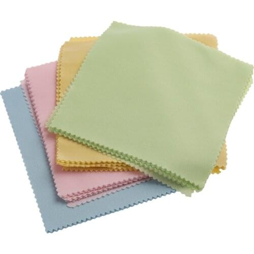 10pcs Cleaning Glasses Eyeglasses Cloth Economy Sunglasses Screen Microfiber Cleaner Cloth Eyewear Accessories Random