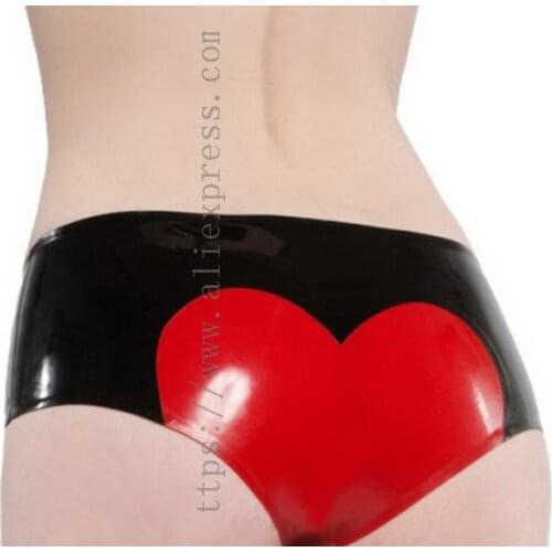 Sexy black latex underwear 100% handmade womens latex bondage briefts what is made of natural & flexible latex materials