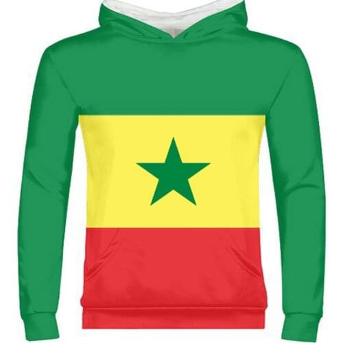 SENEGAL male youth custom made name number sen zipper sweatshirt nation flag sn french country college print text photo clothes