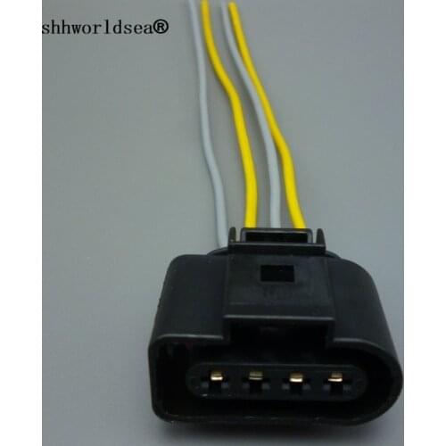 Shhworldsea 1pcs 4 pin 3.5mm 1J0973724 New Ignition Coil Connector Plug Pack Wiring Loom For AUDI for VW SKODA SEAT for FORD