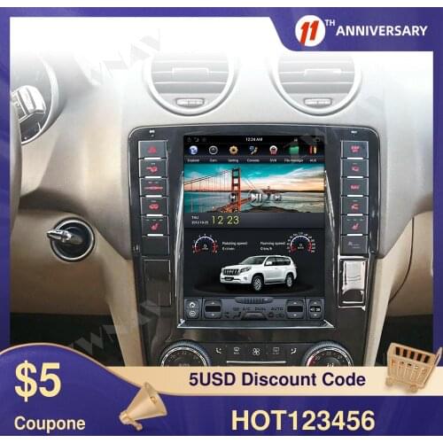 For Mercedes Benz ML W164 W300 Vertical Tesla Radio Screen Android 9.0 Car GPS Navigation Headunit Multimedia Player Auto Stereo