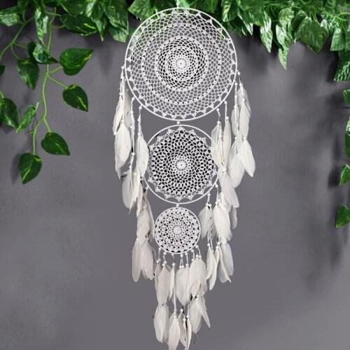 Wind Chimes Hanging Decors Concentric Round Hook Flower Catching Dream Network Large Wedding Scene Decoration