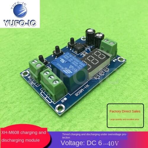 XH-M608 Battery Charge Discharge Module Integrated Voltmeter Undervoltage Overvoltage Protection Timing Charging and Discharging